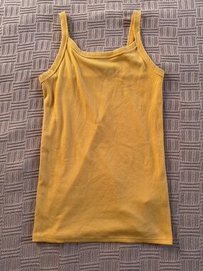 No Boundaries Mustard Yellow Ribbed Tank Top